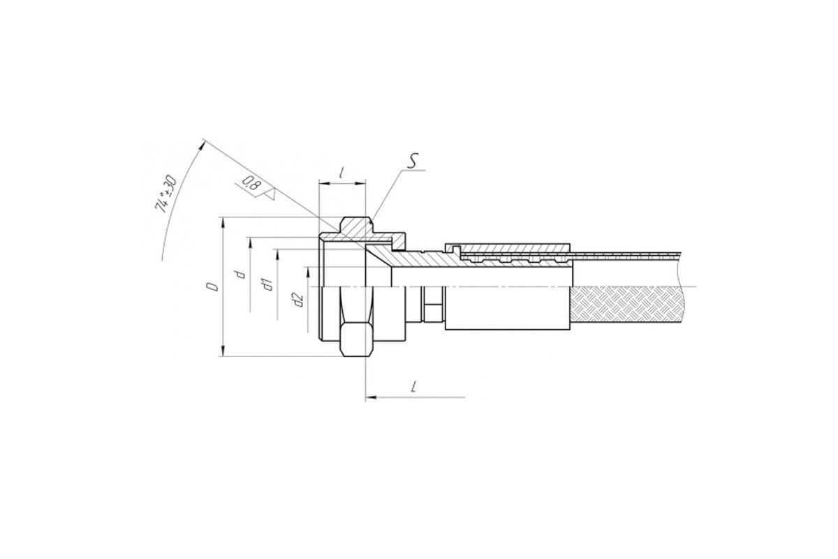 Technical drawing for 8Д0.447.005